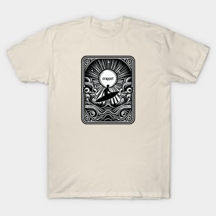 Surf man with tarot card style T-Shirt